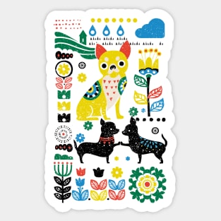 Scandinavian Chihuahua Sticker